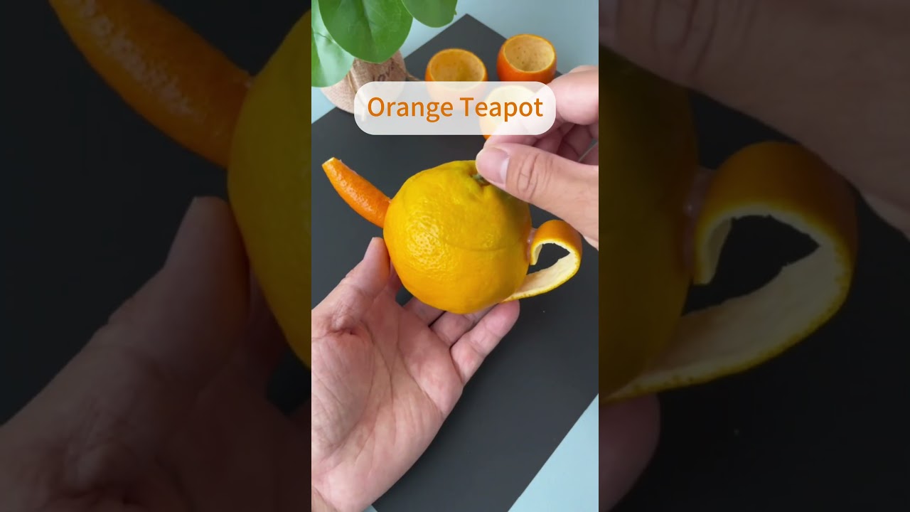 Orange Teapot#fruitart #fruitdecoration #edibleart #fooddesign #foodpresentation #foodstyling