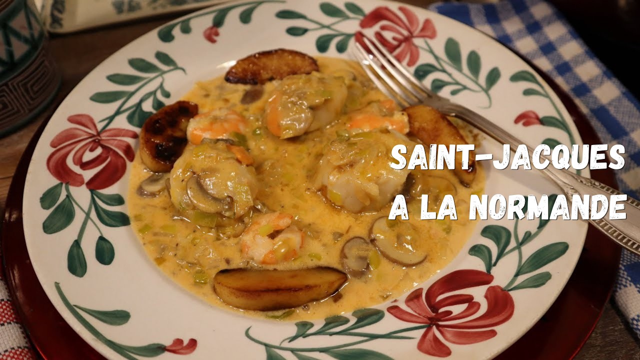 MES SAINT-JACQUES A LA NORMANDE au jus de crevette pour les fêtes ! Mère Mitraille - Gourmandises TV