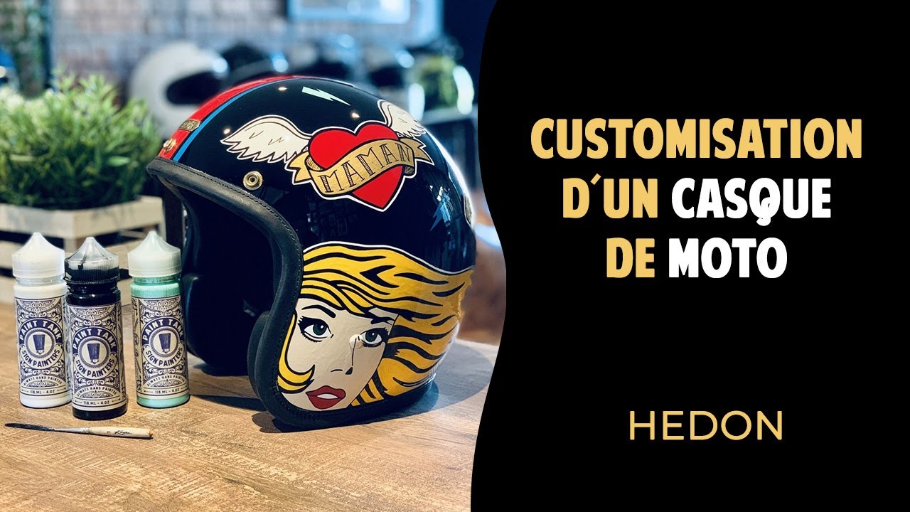 Customisation d'un casque moto Hedon 