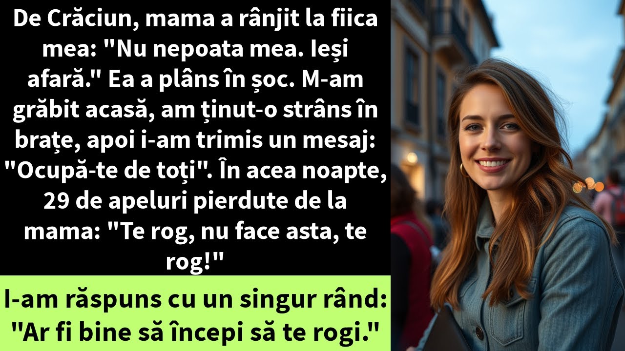 De Crăciun, mama a rânjit la fiica mea: 