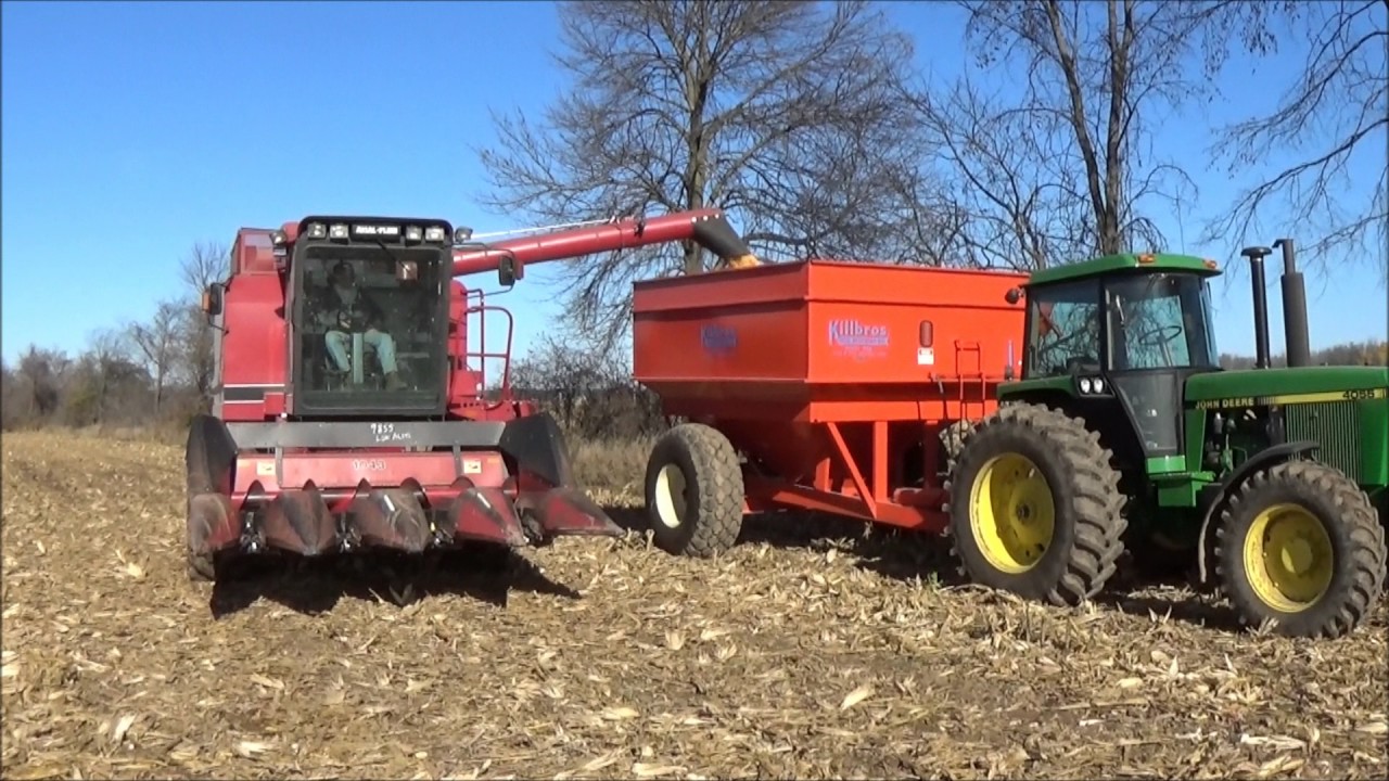 Combining Corn In The Mud!  With A Case IH 1620