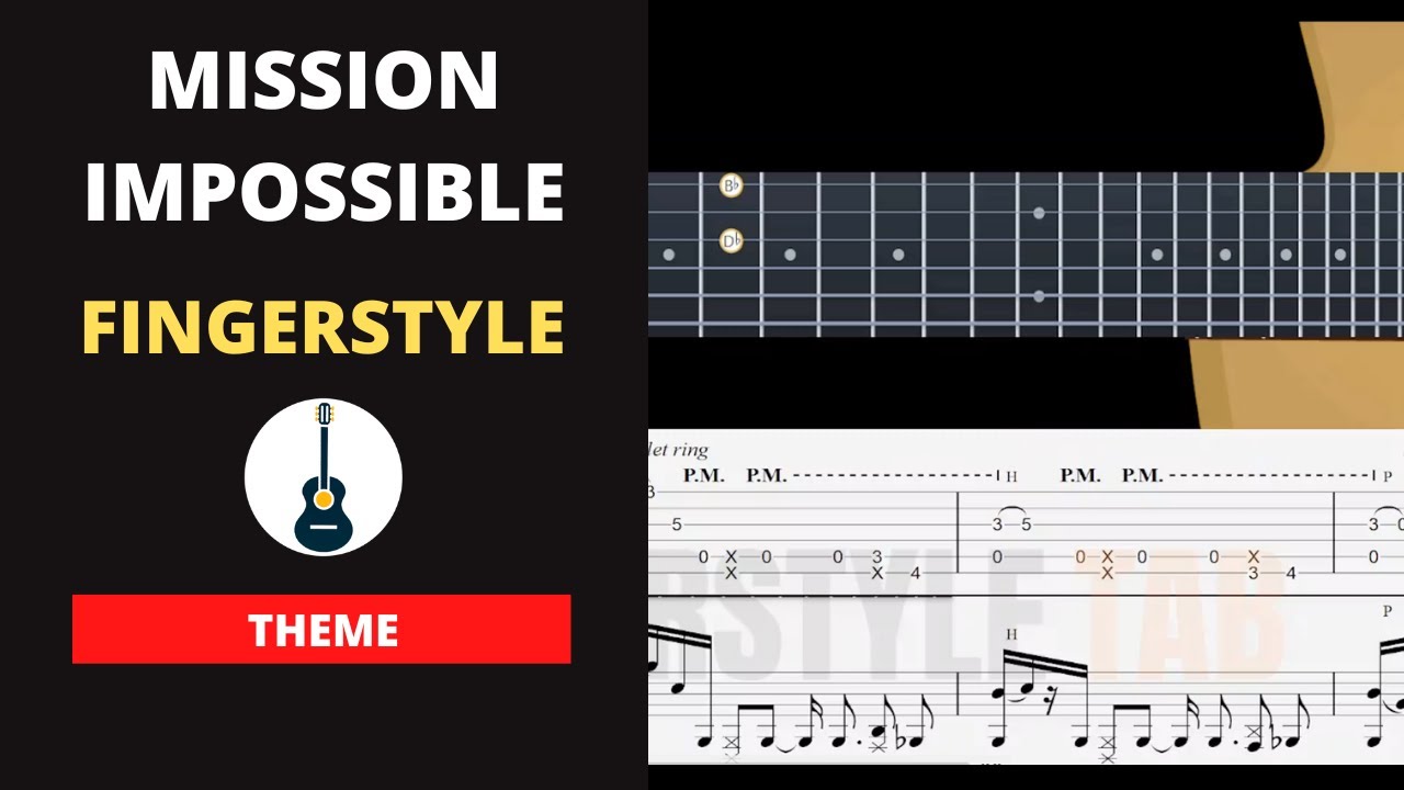 MISSION IMPOSSIBLE THEME NO VIOLÃO SOLO FINGERSTYLE TUTORIAL COM TABLATURA E PARTITURA