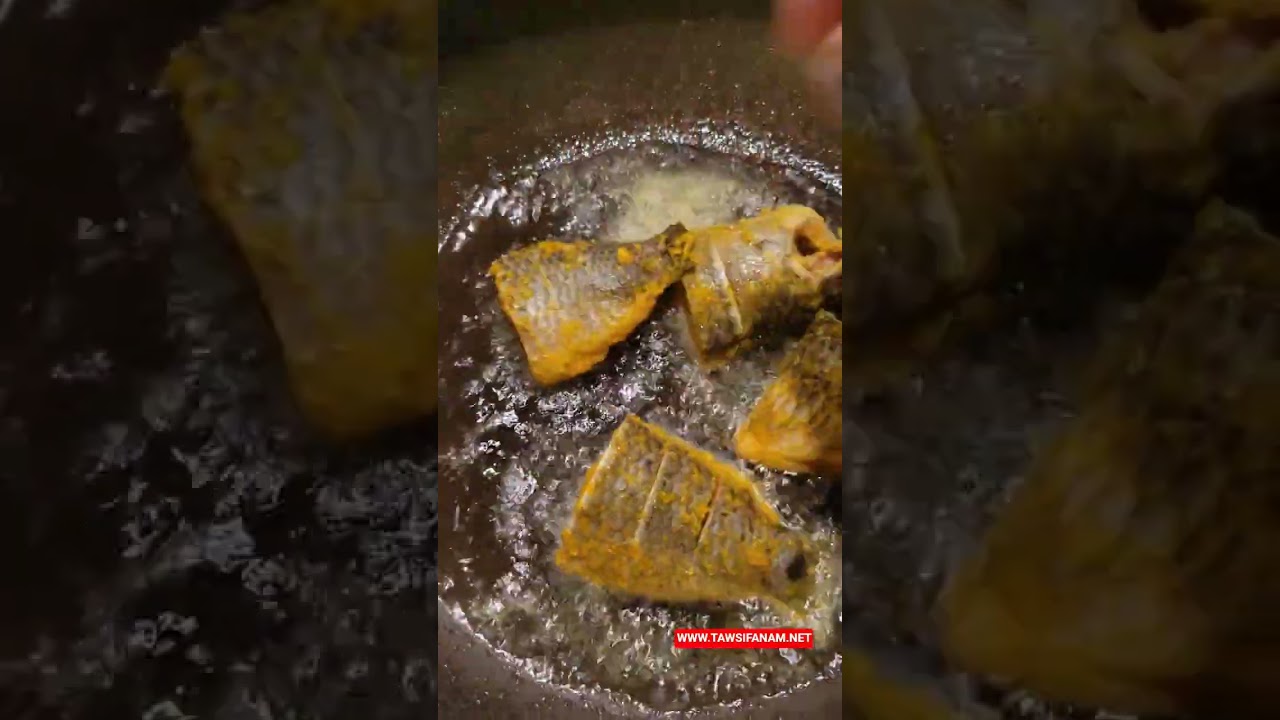 Climbing Perch, marinated and released into hot oil!