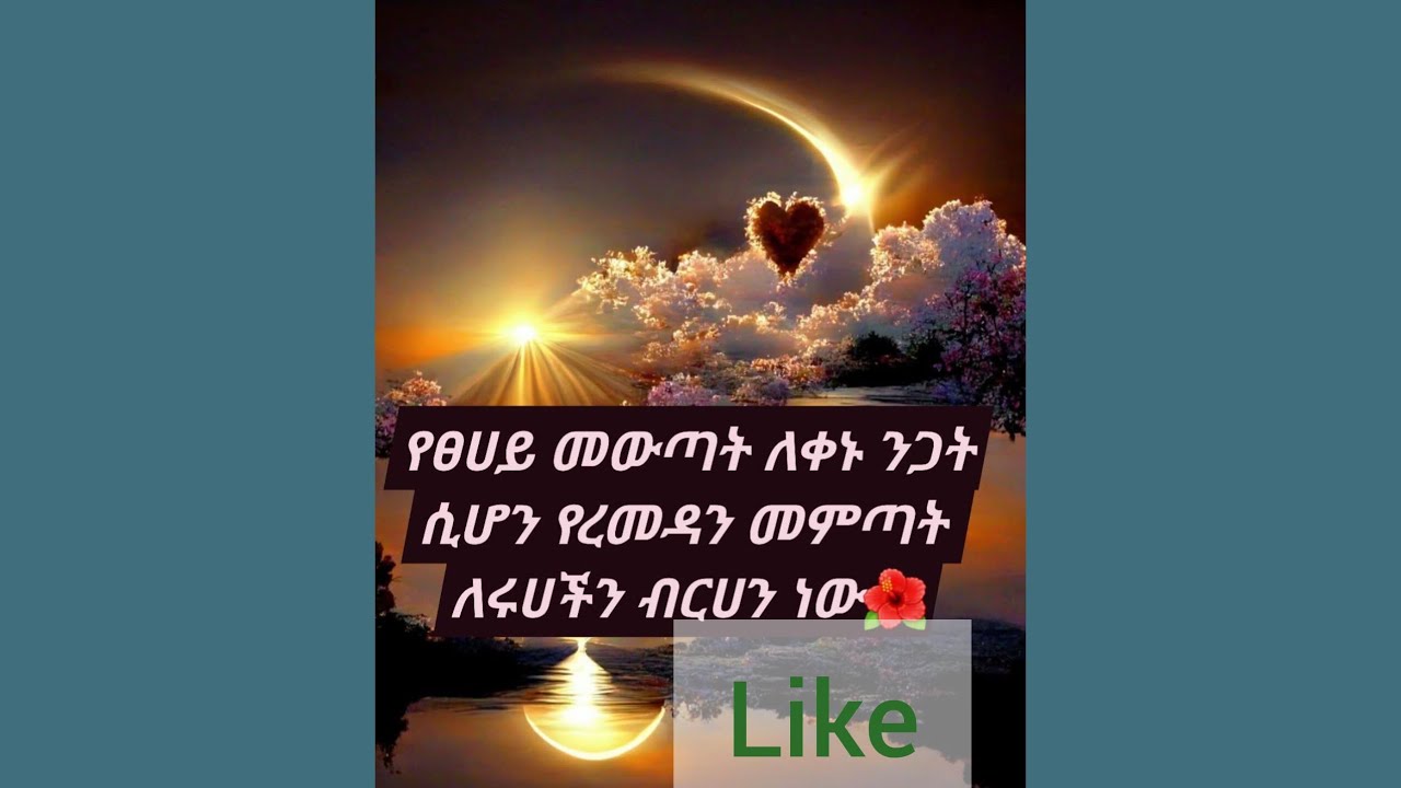 የጸሐይ መውጣት ለቀኑ ንጋት ሲሆን የረመዳን መምጣት ለሩሃችን ብርሃን ነው👍