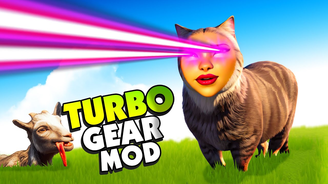 New TURBO Gears Mod Makes The GOAT Seriously Overpowered! - Goat Simulator 3