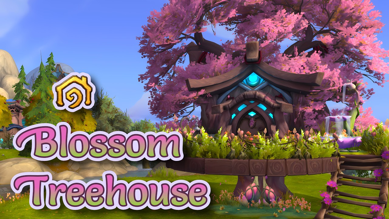 WoW Housing | Blossom Treehouse Speedbuild 🌸 #worldofwarcraft #wowhousing