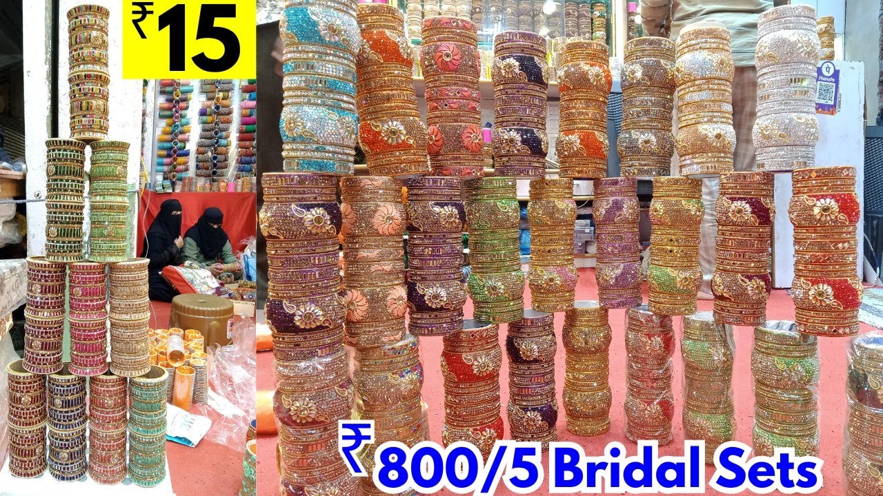Charminar Bangles Low Price ₹ 15 New Collection Ladbazar Wholesale Hyderabad Shopping afzal bangles