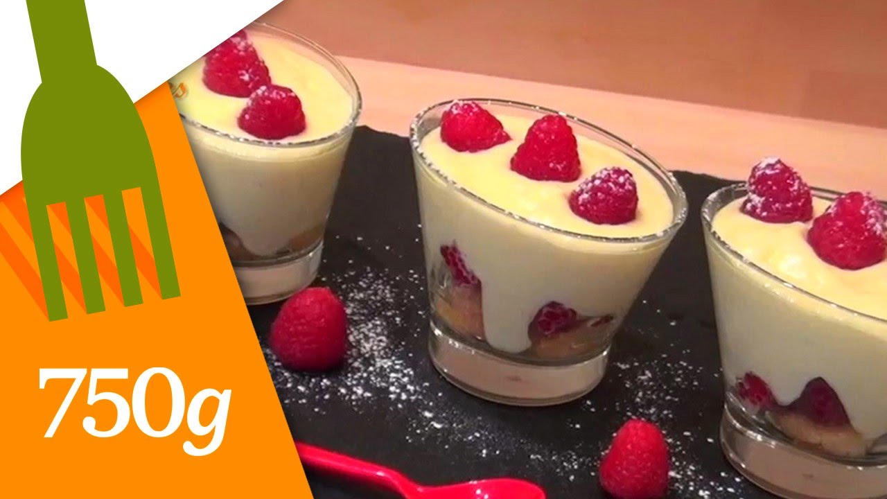 Recette de Tiramisu aux framboises - 750g