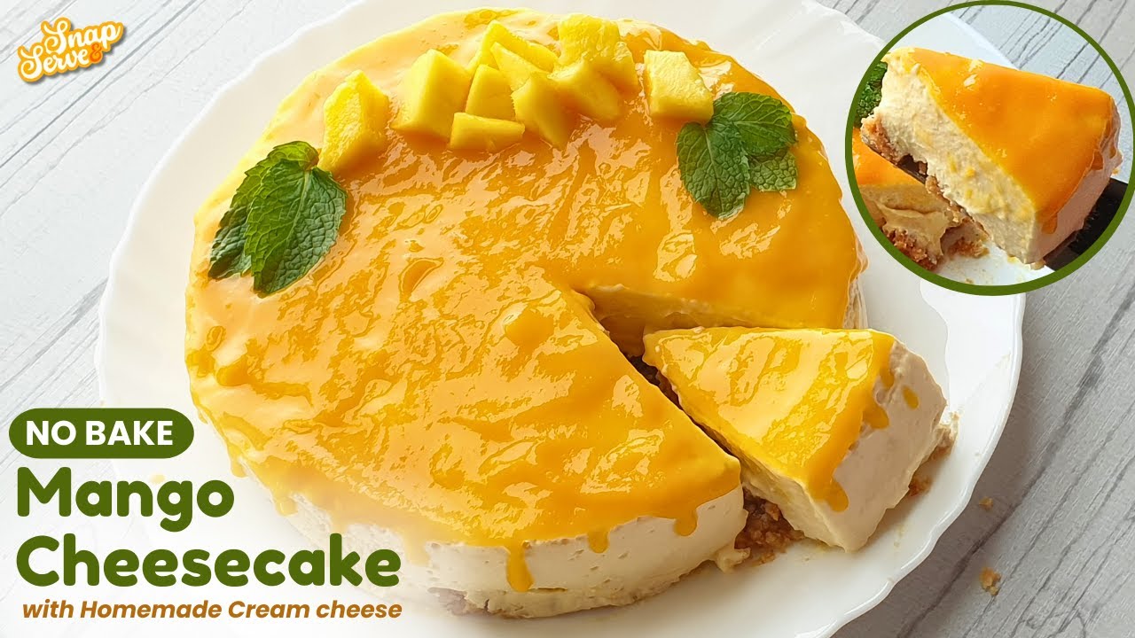 No Bake Mango Cheesecake | Easy Summer Dessert