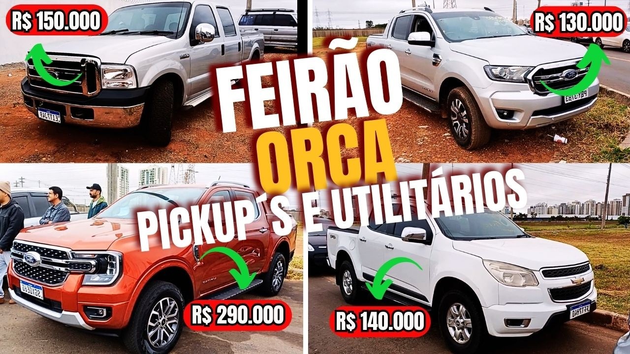 💥 Caminhonetes Usadas a Preço de Moto! Veja as OFERTAS do Feirão Orca - 13/07