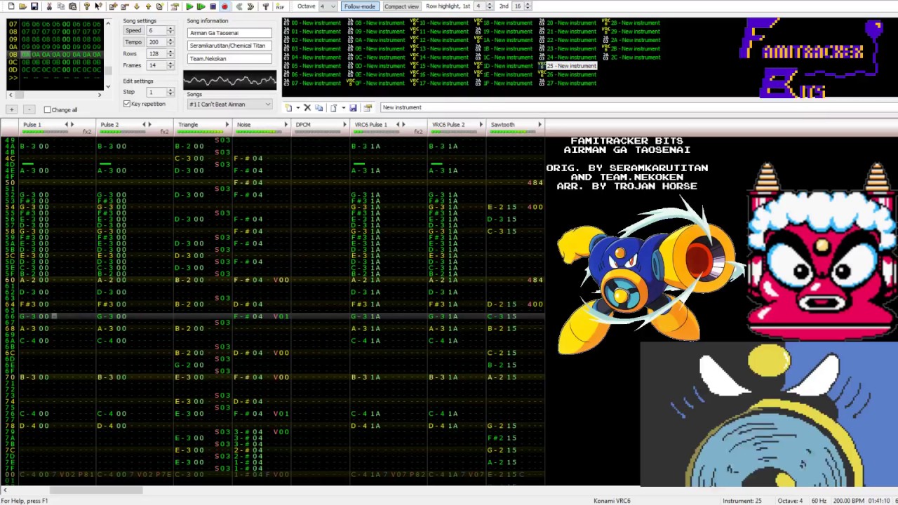 Famitracker Bits - Airman Ga Taosenai / I Can't Beat Airman / エアーマンが倒せない [VRC6] (10th Anniversary)