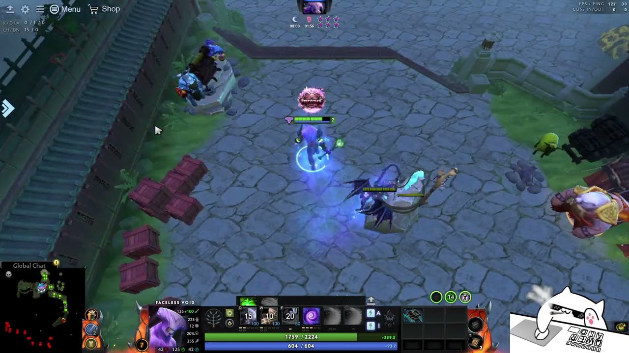 Faceless Void Solo Death Mode | Hotline: Eternal Defense | Dota 2 Arcade