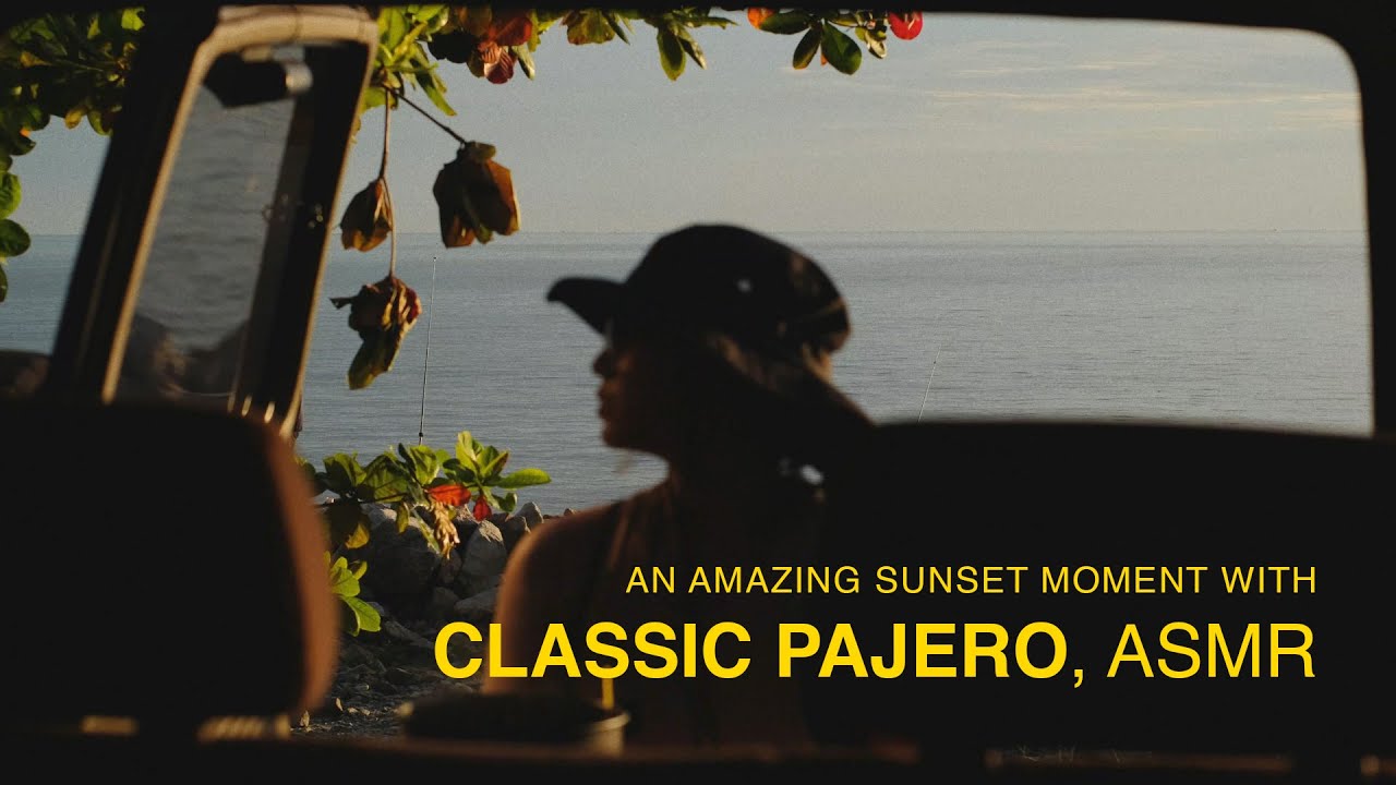 An Amazing Sunset Moment With Classic Pajero, ASMR