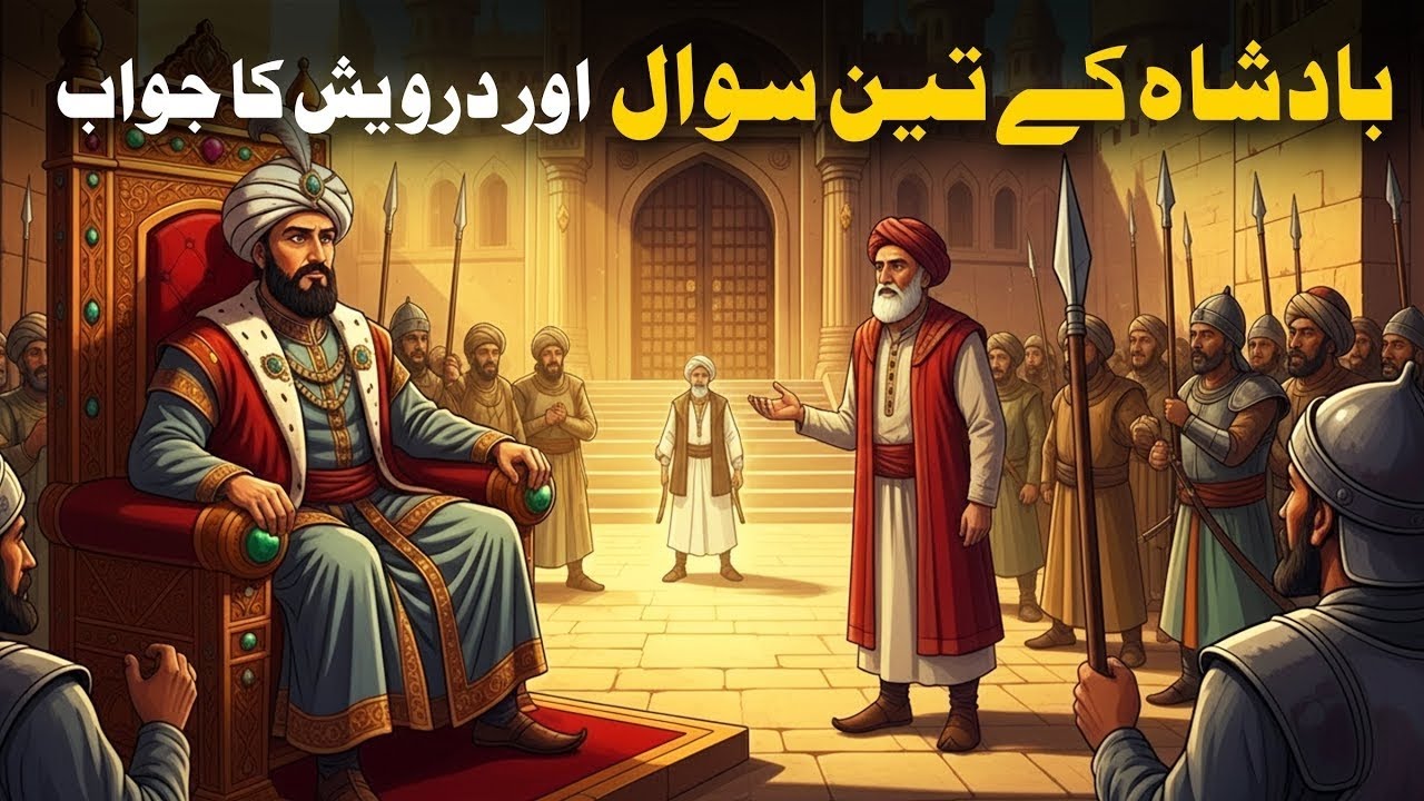 Badshah ke 3 Sawal aur Darwesh ka Jawaab | Sabaq Amoz Kahani | Urdu Moral Stories | Urdu Qissay