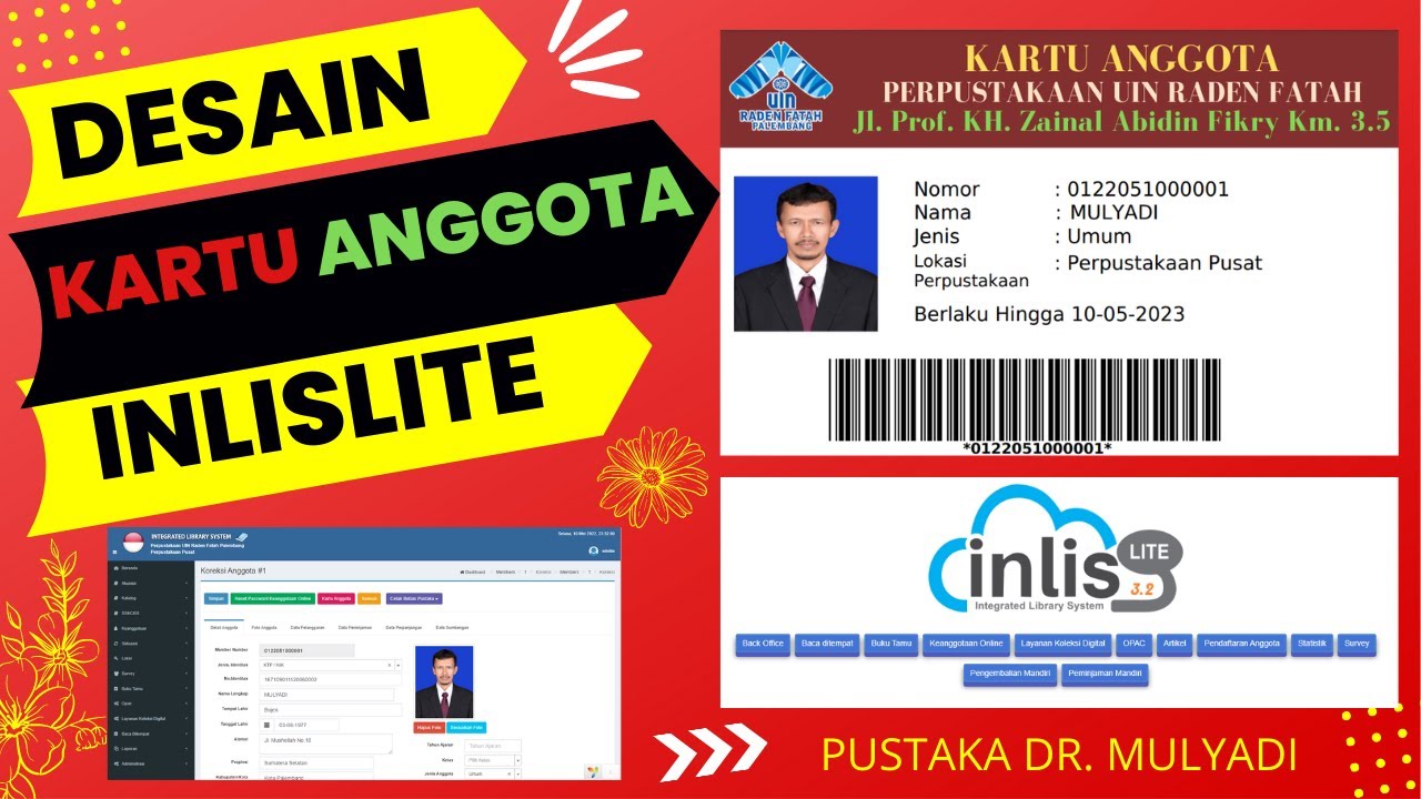 Desain Kartu Anggota Perpustakaan dengan Inlislite