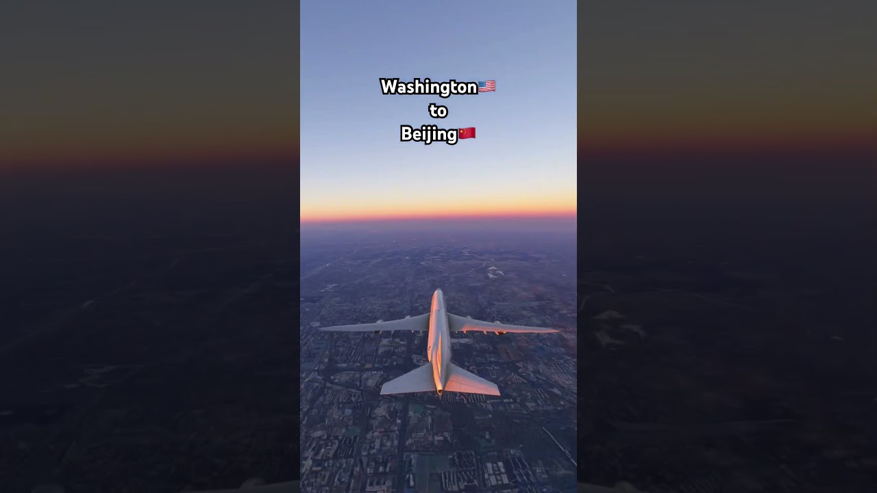 Washington🇺🇸 to Beijing🇨🇳 Air Force 1 #aviation #msfs