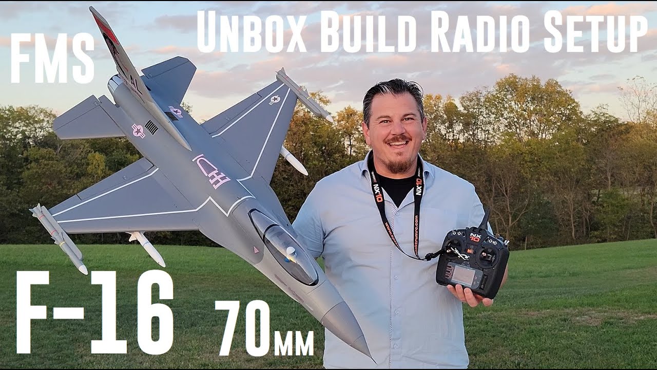 FMS - F-16 Falcon - 70mm - Unbox, Build, & Radio Setup