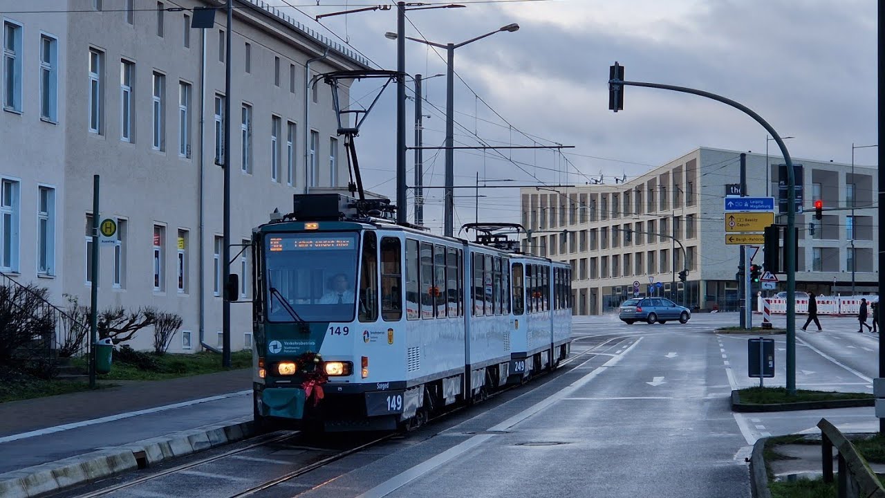 Straßenbahn Potsdam | Mitfahrt in der kompl. 96E von S Hauptbahnhof bis Campus Jungfernsee im KT4D