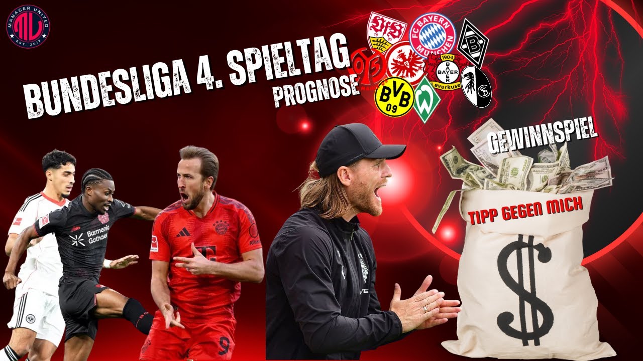 Bundesliga Prognose | 4. Spieltag Tipps + Gewinnspiel #bundesliga