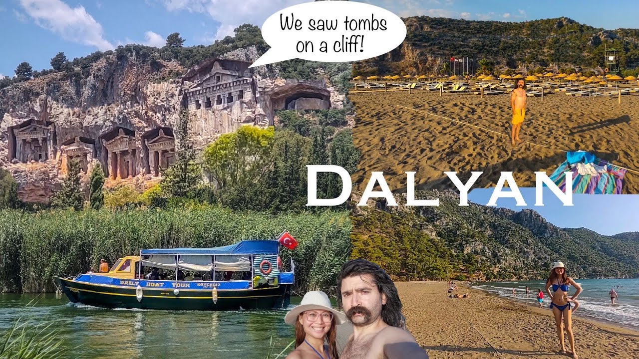 We Saw Tombs on a Cliff! | Exploring Dalyan in Muğla, Türkiye | Kaunos Rock Tombs