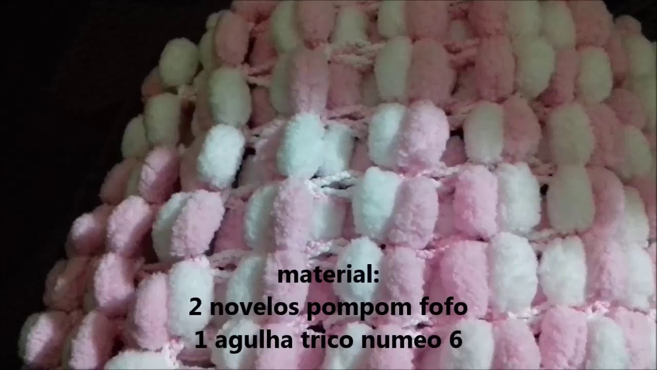 CACHECOL POMPOM DUAS CORES FIO DUPLO TRICO  MARLY THIBES