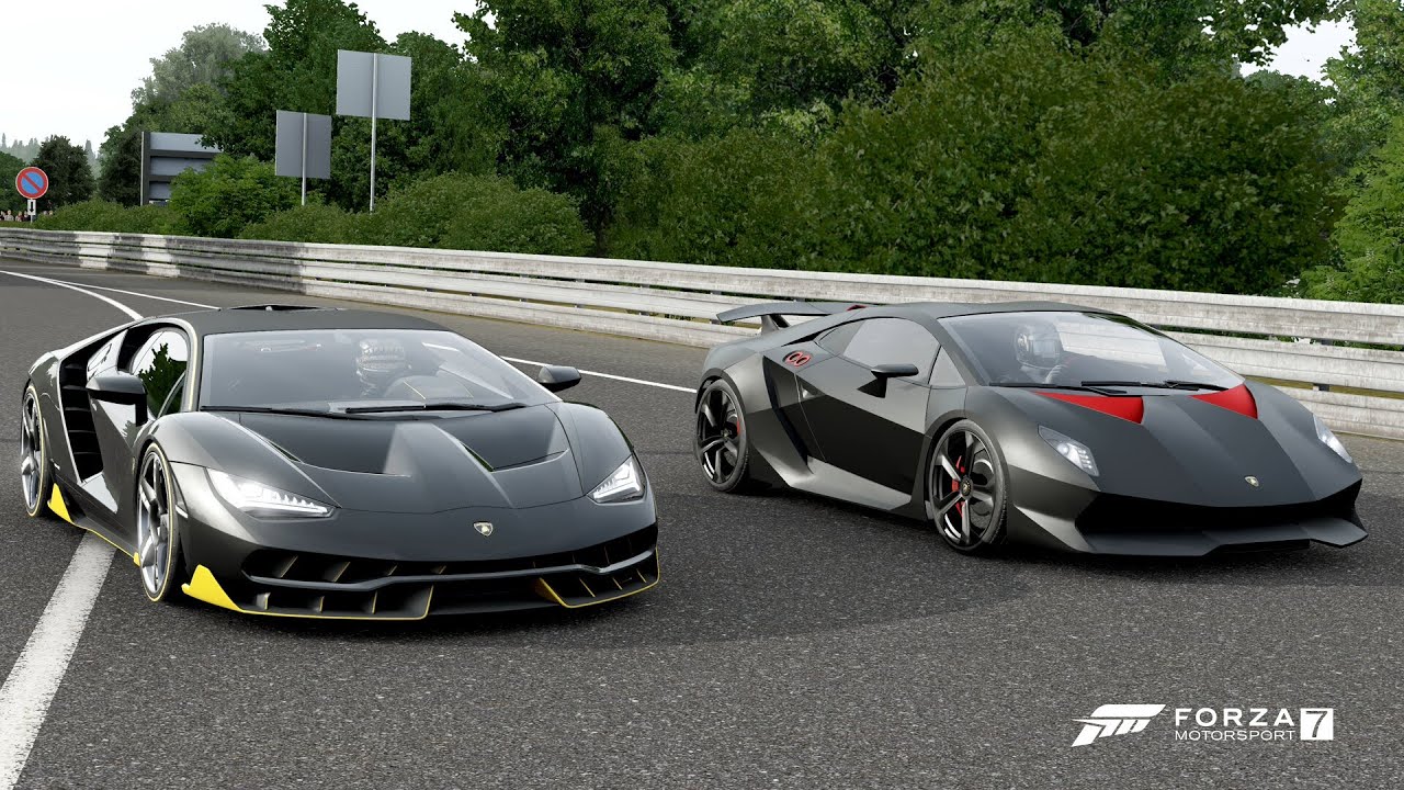 Forza 7 Drag race: Lamborghini Centenario vs Sesto Elemento