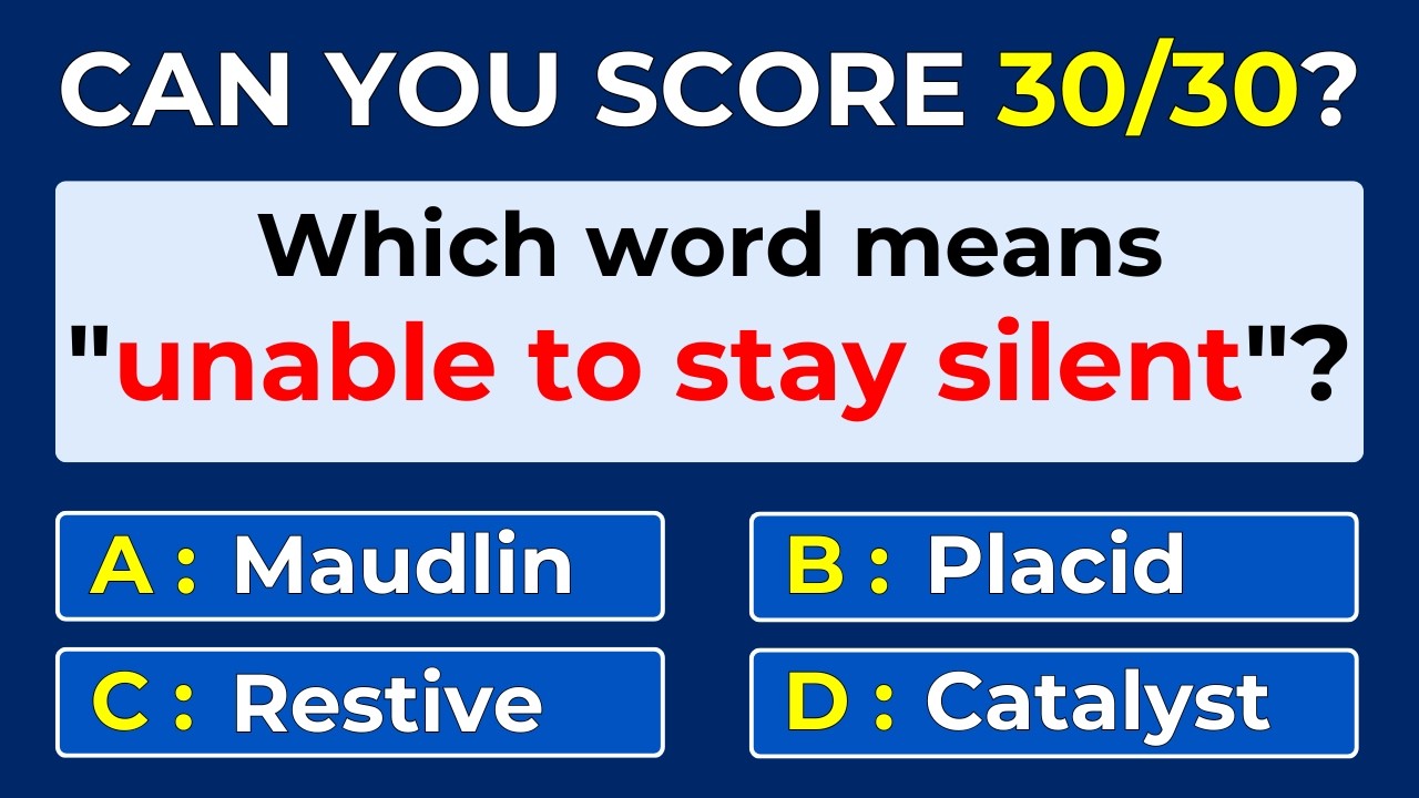 How Strong Is Your Vocabulary? Word Definitions | Intermediate |#Challenge 7