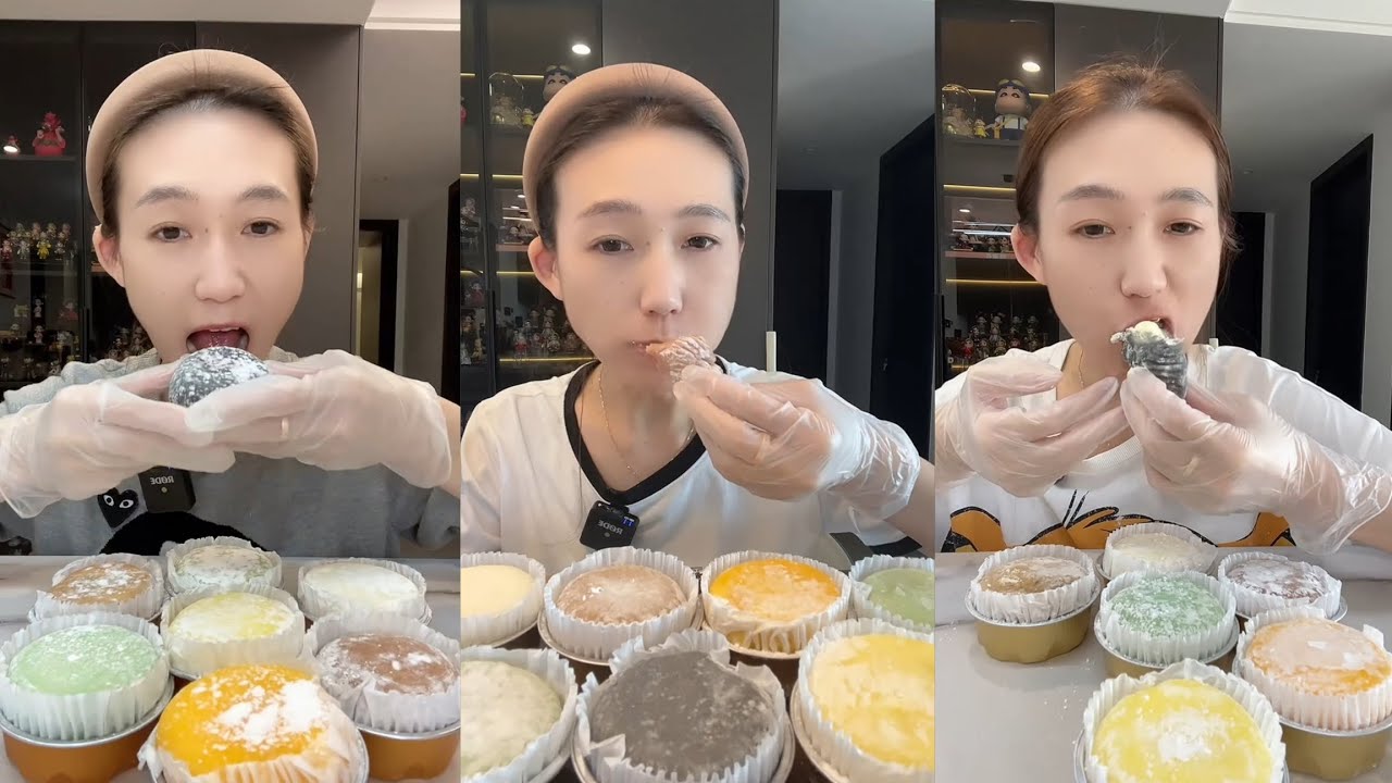 Soft Mochi Dessert Eating ASMR Mukbang  Chewy & Creamy No Talking