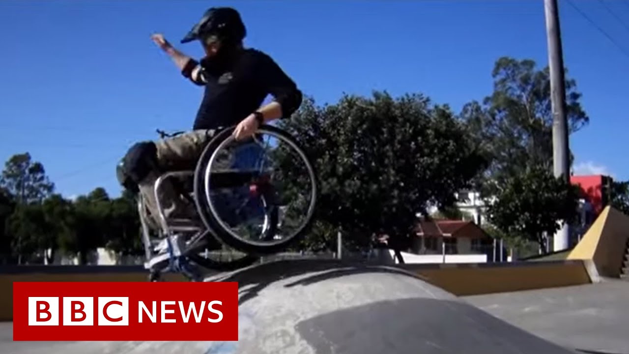 The backflipping wheelchair star helping others - BBC News