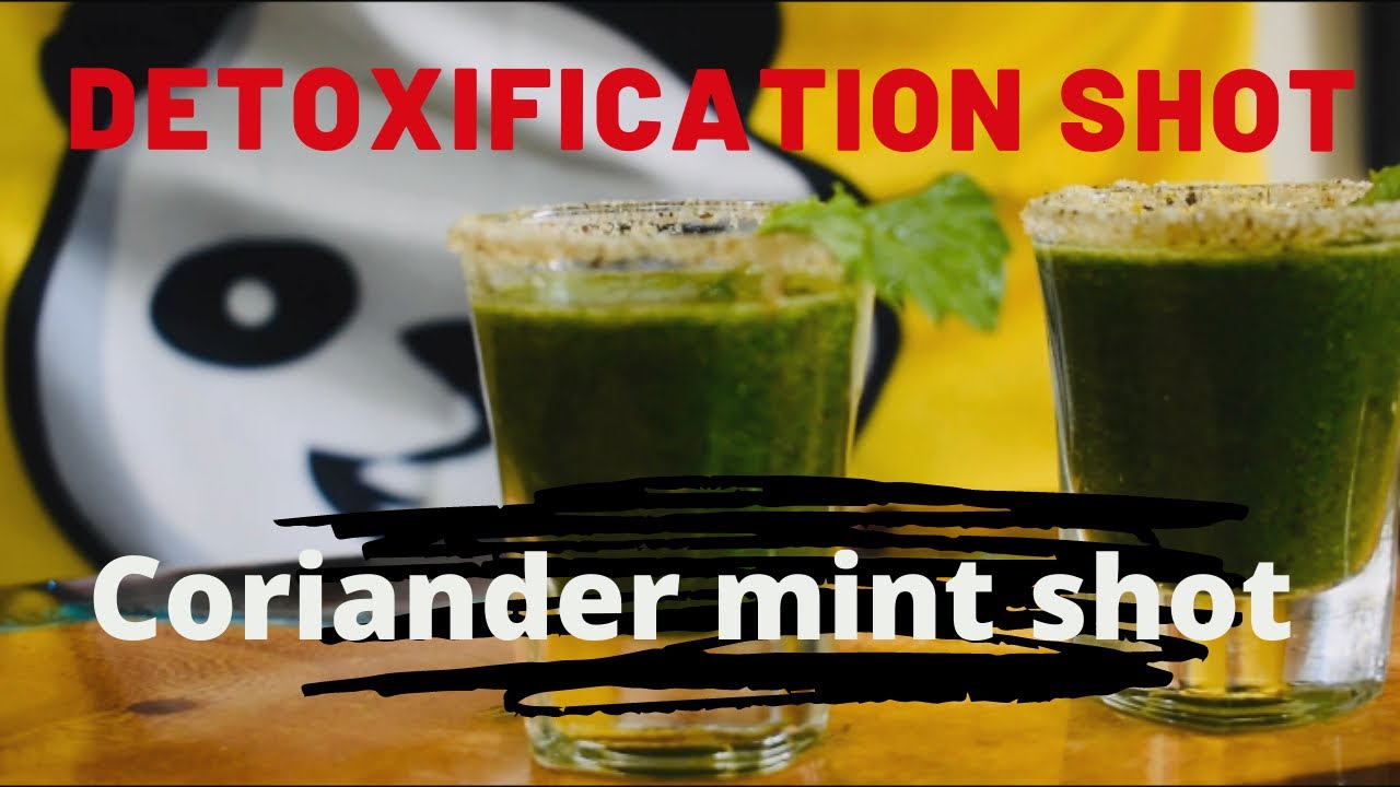 Coriander green mint shot ||#detoxificationshot#healthydrink #morningbuzz