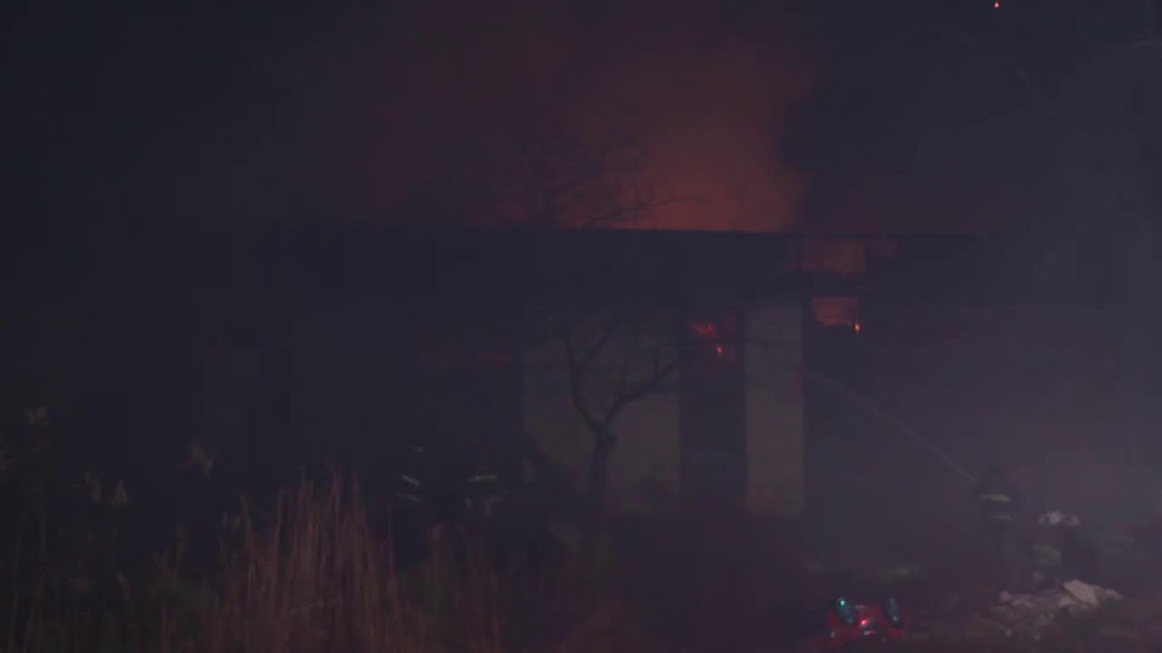 Center Point house in flames