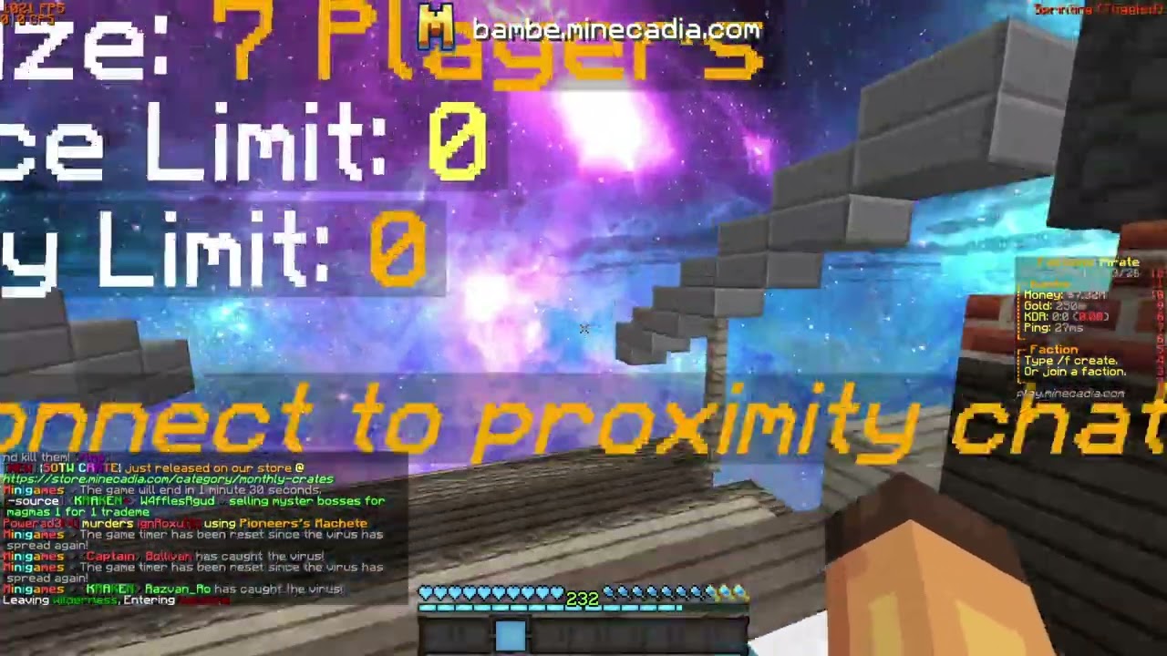 Мой первый час в Minecadia Factions SOTW прошёл вот так... (Безумно)