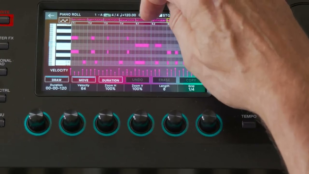 Roland Fantom-0 06 07 08 Sequencer - How to start part way through a pattern