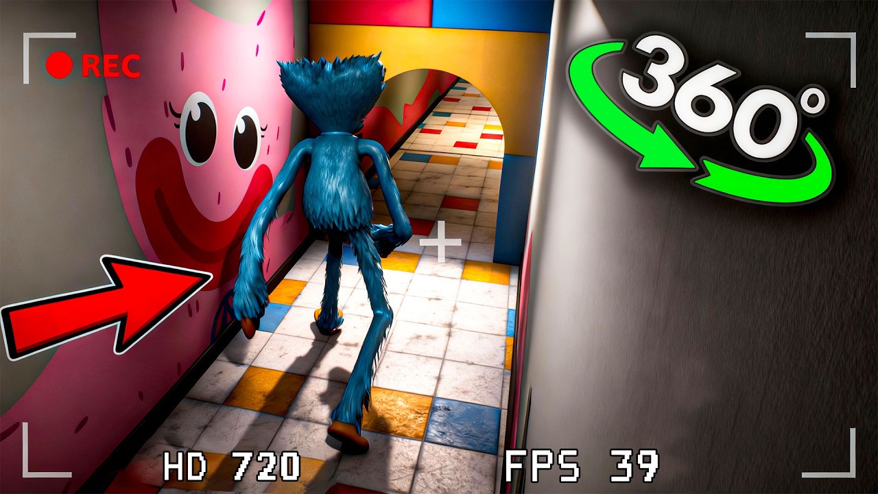 VR 360&deg; Connected to HIDDEN CAMERA! I'm Follow Huggy Wuggy