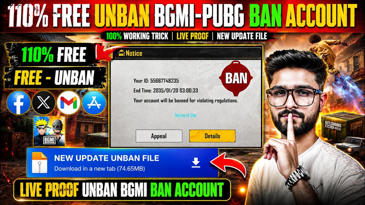 how to Unban bgmi Account | 10 Year Unban BGMI ID | Bgmi ID Unban kaise karen | 100% Working Trick