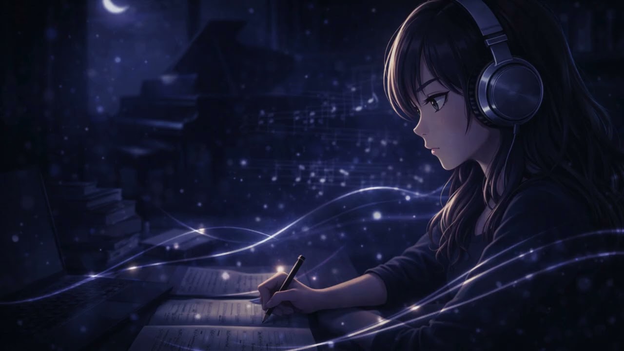 【BGM для учёбы】Тихое тёмное пианино для длительной концентрации｜Музыка для ночной работы