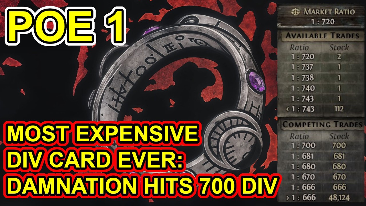 POE 1 Damnation, New Most Expensive Div Card - Bye House Of Mirrors - Path of Exile Mirage Economy