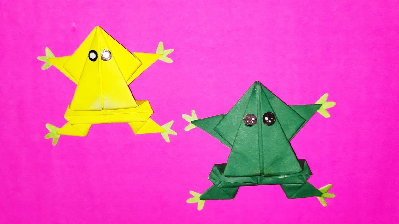 DIY How to make paper 🐸 Frog || Paper Frog craft || Paper Frog origami | Make paper 🐸 step by step