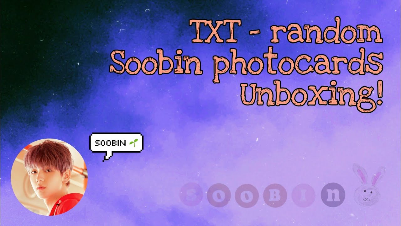 TXT - random Soobin photocards Unboxing!