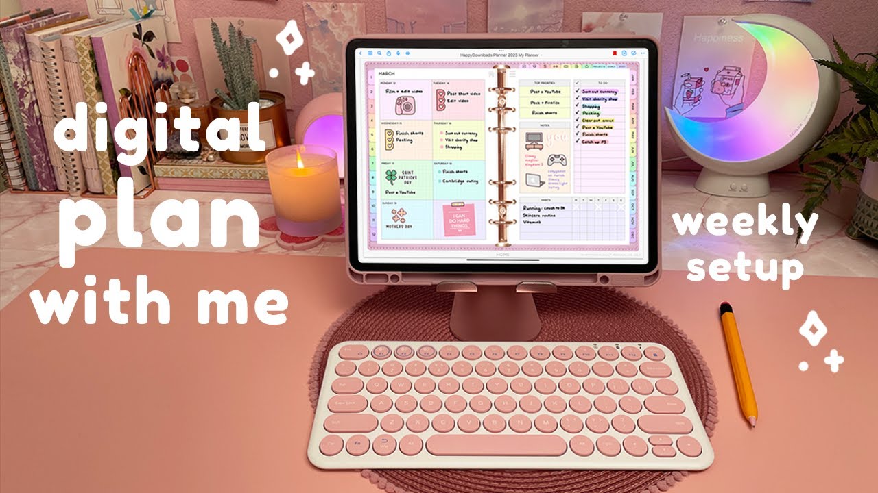 digital plan with me on iPad ✏️ weekly digital planner setup | goodnotes digital planning