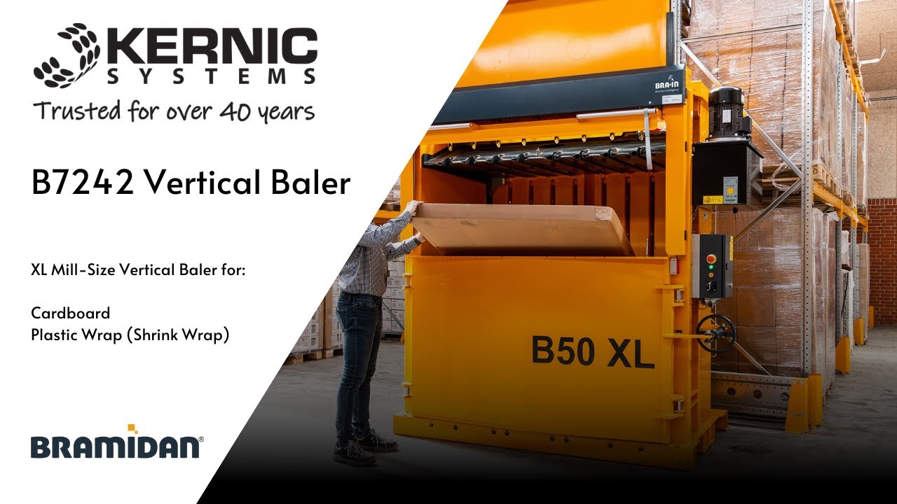 Bramidan Sliding door baler for cardboard B50 XL SD