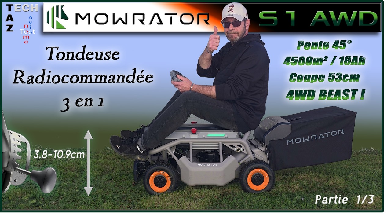 MOWRATOR S1 4WD tondeuse radiocommandée 3 en 1 - The BEAST - 1ère partie !