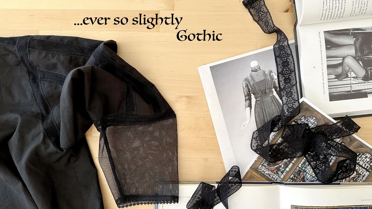 I mixed Victorian, modern goth, and Medieval (actual Gothic) influences and this is what I got.