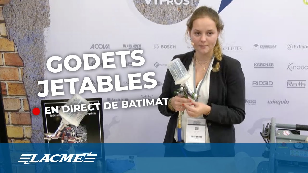 Godets jetables pour peinture à air comprimée - Les Démos VIPros à Batimat