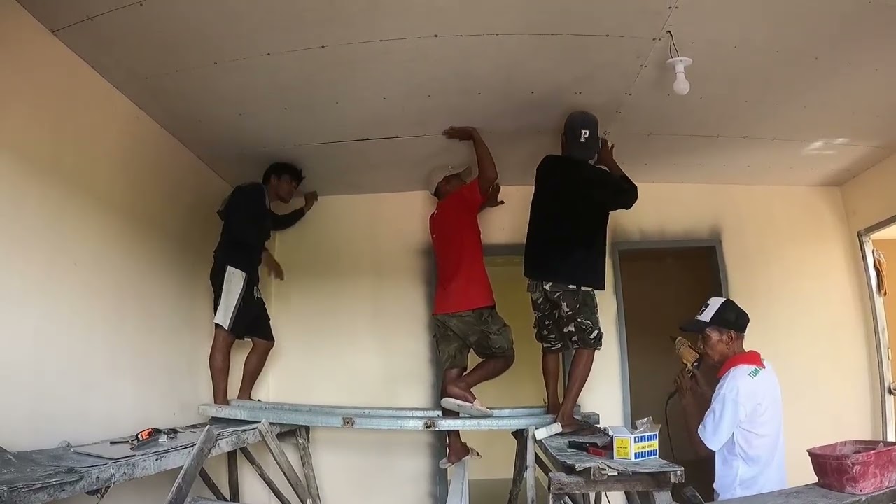 Tapos na Ang kisame pintura nalang Ang kulang para mapaganda Ang bahay ni kaigan jepoy