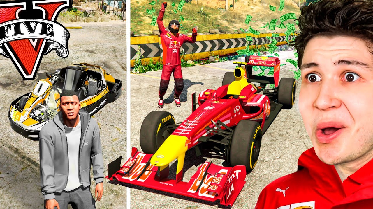PASO de PILOTO de F&Oacute;RMULA 1 POBRE a MILLONARIO en GTA 5! 🏎️🏁 (Mods)