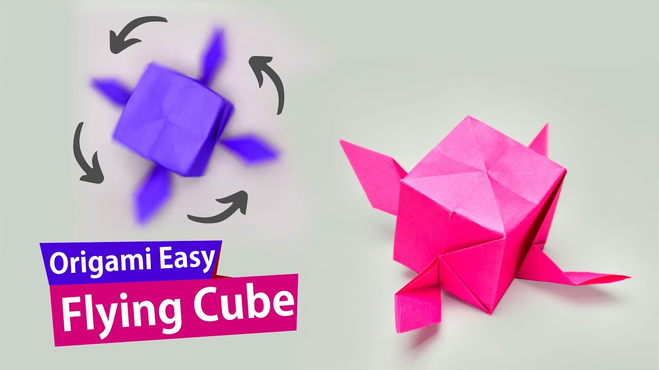 Easy Origami Flying Pop It - Flying Cube Tutorial