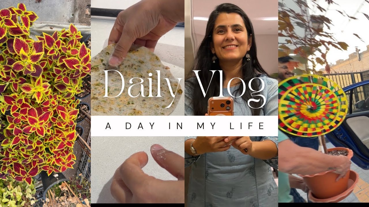 Morning to Evening Routine Vlog | Paratha Breakfast, Quick Lunch & Plant Shopping @waatsonmyplate 