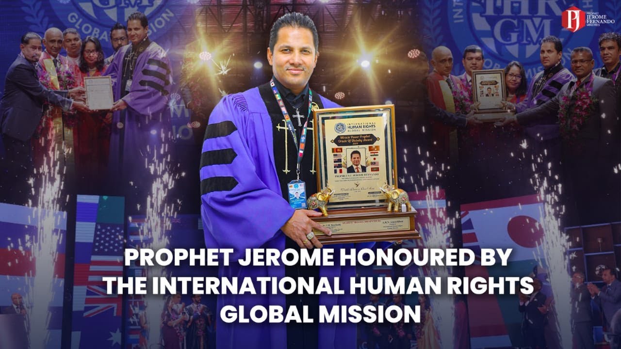 Prophet Jerome honoured by the International Human Rights Global Mission