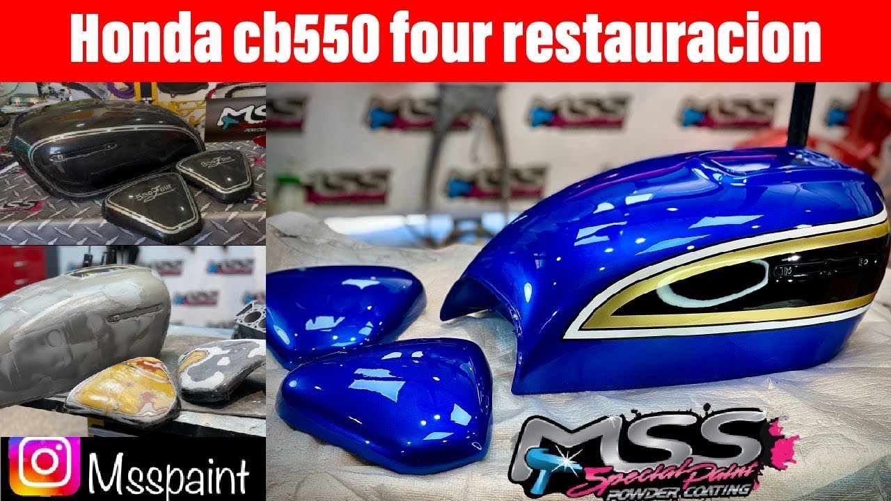 Restauración honda 550 four restoration motorcycle paint  pintura de motos  2021 msspaint